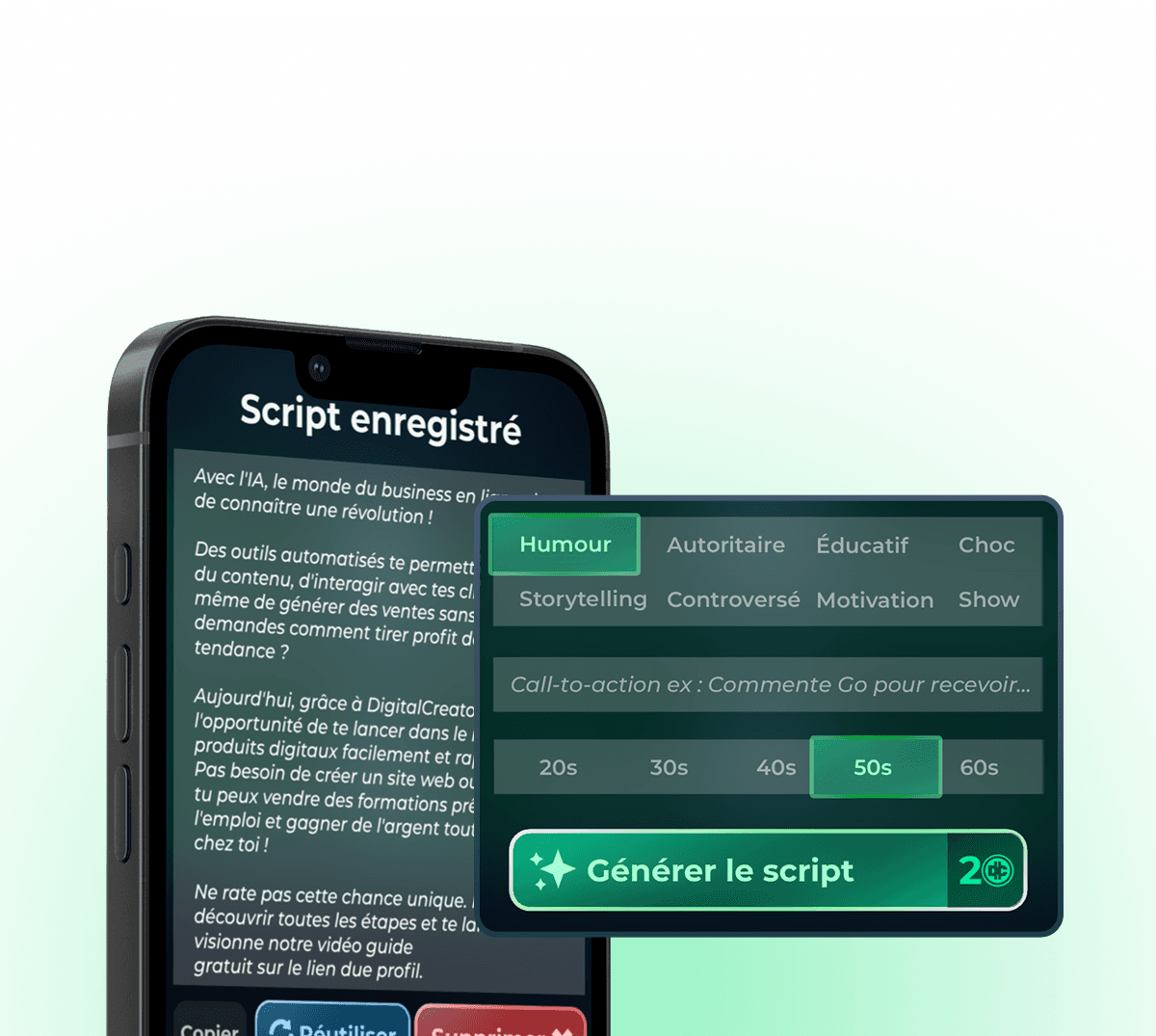 Create script illustration